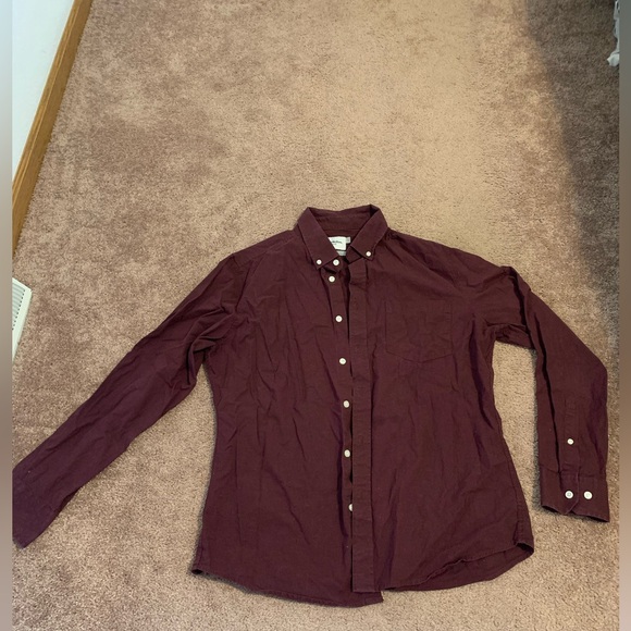 Men’s maroon button-up - Picture 1 of 5